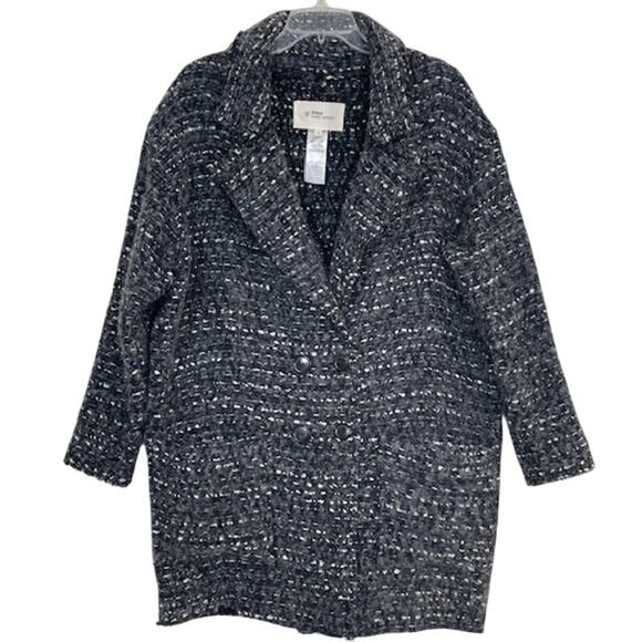 Étoile Isabel Marant pointed lapel Boucle oversize Wool blend Alpaca coat Gray - Picture 4 of 9